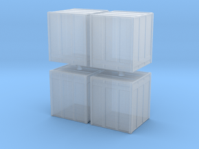 Large Shipping Crate (x4) 1/285 in Clear Ultra Fine Detail Plastic
