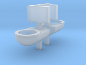 Prison Toilet (x2) 1/56 in Clear Ultra Fine Detail Plastic