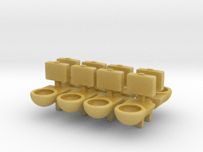 Prison Toilet (x8) 1/120 in Tan Fine Detail Plastic