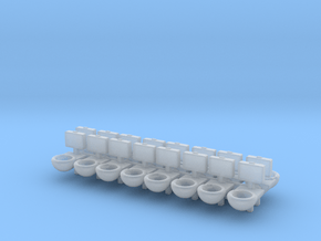 Prison Toilet (x16) 1/160 in Clear Ultra Fine Detail Plastic