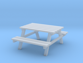 Park Picnic Bench 1/24 in Clear Ultra Fine Detail Plastic