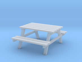 Park Picnic Bench 1/12 in Clear Ultra Fine Detail Plastic