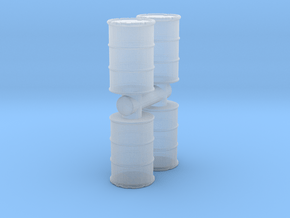 Oil Barrel (x4) 1/64 in Clear Ultra Fine Detail Plastic