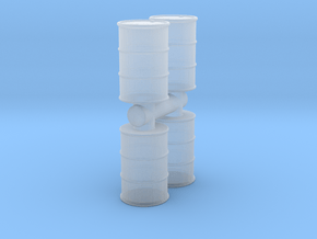 Oil Barrel (x4) 1/56 in Clear Ultra Fine Detail Plastic