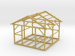 Wooden House Frame 1/100 in Tan Fine Detail Plastic