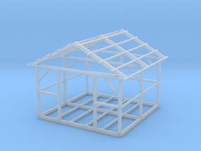Wooden House Frame 1/100 in Clear Ultra Fine Detail Plastic