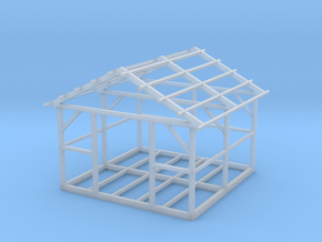 Wooden House Frame 1/64 in Clear Ultra Fine Detail Plastic