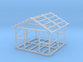 Wooden House Frame 1/56 in Clear Ultra Fine Detail Plastic