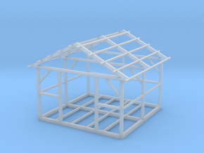 Wooden House Frame 1/48 in Clear Ultra Fine Detail Plastic