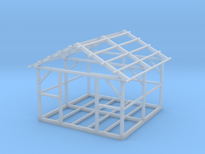 Wooden House Frame 1/43 in Clear Ultra Fine Detail Plastic