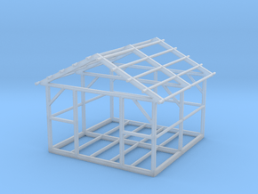 Wooden House Frame 1/120 in Clear Ultra Fine Detail Plastic