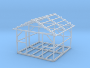 Wooden House Frame 1/144 in Clear Ultra Fine Detail Plastic