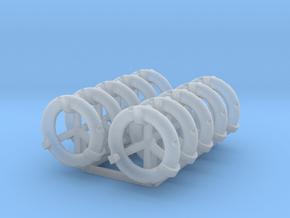 Life Belts in cradle x 10 1/32 in Clear Ultra Fine Detail Plastic