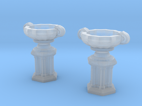 Garden vase (2x) (TT 1:120) in Clear Ultra Fine Detail Plastic