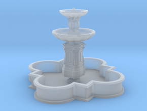 Barbed quatrefoil fountain (TT 1:120) in Clear Ultra Fine Detail Plastic