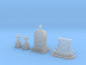 SET Wall fountain with monuments (TT 1:120) in Clear Ultra Fine Detail Plastic