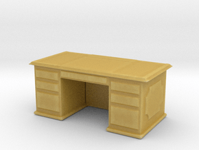 Office Wood Desk 1/76 in Tan Fine Detail Plastic