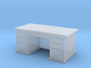 Office Wood Desk 1/72 in Clear Ultra Fine Detail Plastic