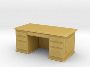Office Wood Desk 1/56 in Tan Fine Detail Plastic