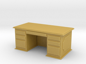 Office Wood Desk 1/24 in Tan Fine Detail Plastic