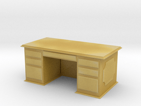 Office Wood Desk 1/12 in Tan Fine Detail Plastic