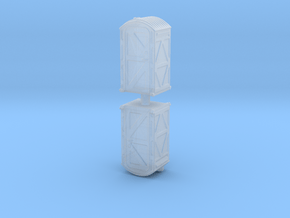 Portable Toilet (x2) 1/100 in Clear Ultra Fine Detail Plastic
