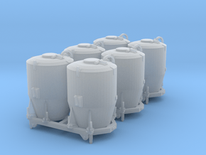 SET 3x Dzkr 501 Behälter (Tillig) (TT 1:120) in Clear Ultra Fine Detail Plastic