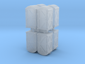 Portable Toilet (x8) 1/200 in Clear Ultra Fine Detail Plastic