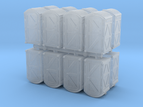 Portable Toilet (x16) 1/285 in Clear Ultra Fine Detail Plastic