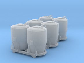 SET 3x Dzkr 501 Behälter (TT 1:120) in Clear Ultra Fine Detail Plastic
