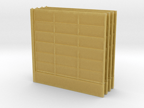 Wooden Fence Panel (x4) 1/43 in Tan Fine Detail Plastic