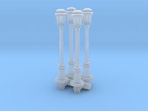 City Lamp Post (x4) 1/100 in Clear Ultra Fine Detail Plastic