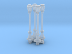 City Lamp Post (x4) 1/87 in Clear Ultra Fine Detail Plastic