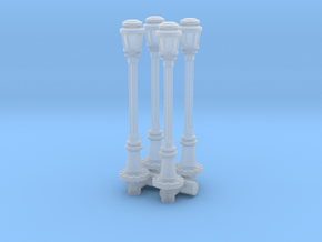 City Lamp Post (x4) 1/72 in Clear Ultra Fine Detail Plastic