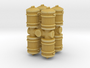 Garbage Can (x8) 1/76 in Tan Fine Detail Plastic