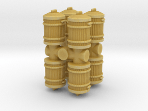 Garbage Can (x8) 1/72 in Tan Fine Detail Plastic