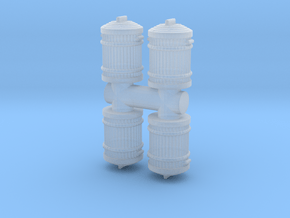Garbage Can (x4) 1/64 in Clear Ultra Fine Detail Plastic