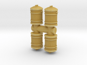 Garbage Can (x4) 1/48 in Tan Fine Detail Plastic