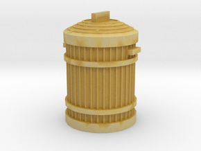 Garbage Can 1/12 in Tan Fine Detail Plastic