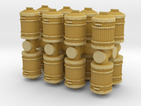 Garbage Can (x16) 1/120 in Tan Fine Detail Plastic