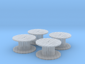 Cable Spool (x4) 1/100 in Clear Ultra Fine Detail Plastic