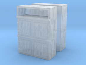 Wooden Cabinet (x2) 1/100 in Clear Ultra Fine Detail Plastic