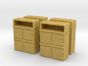 Wooden Cabinet (x4) 1/144 in Tan Fine Detail Plastic