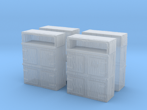 Wooden Cabinet (x4) 1/144 in Clear Ultra Fine Detail Plastic