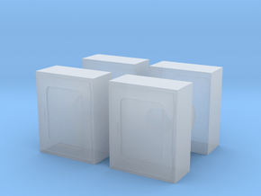 Fire Hose Box (x4) 1/56 in Clear Ultra Fine Detail Plastic