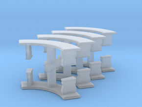 Curved Garden Bench (x8) 1/72 in Clear Ultra Fine Detail Plastic
