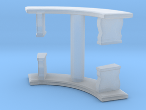 Curved Garden Bench (x2) 1/35 in Clear Ultra Fine Detail Plastic