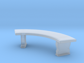 Curved Garden Bench 1/24 in Clear Ultra Fine Detail Plastic