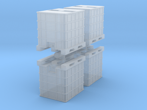 IBC Container Tank (x4) 1/100 in Clear Ultra Fine Detail Plastic