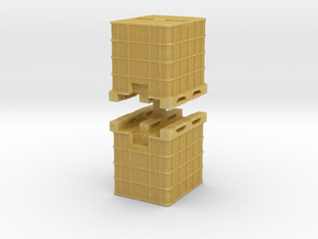 IBC Container Tank (x2) 1/76 in Tan Fine Detail Plastic